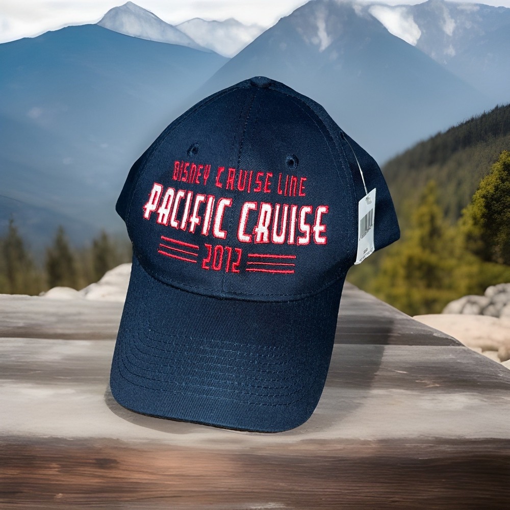 New 2012‎ Disney Mens Hat Cap Strap Back Blue Beige Cruise Lines Cap Vacation